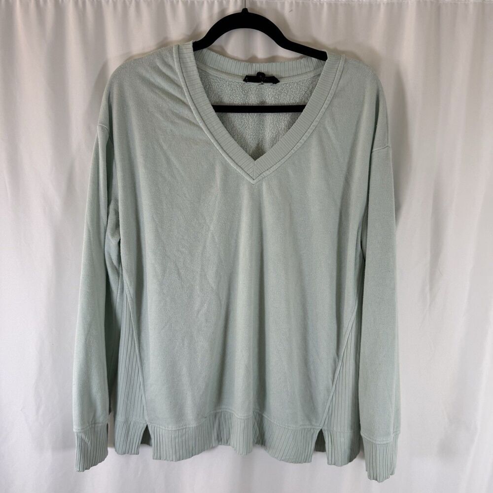 Jane Delancey Sweater Women's XL Vneck Long Sleeve Mint Green